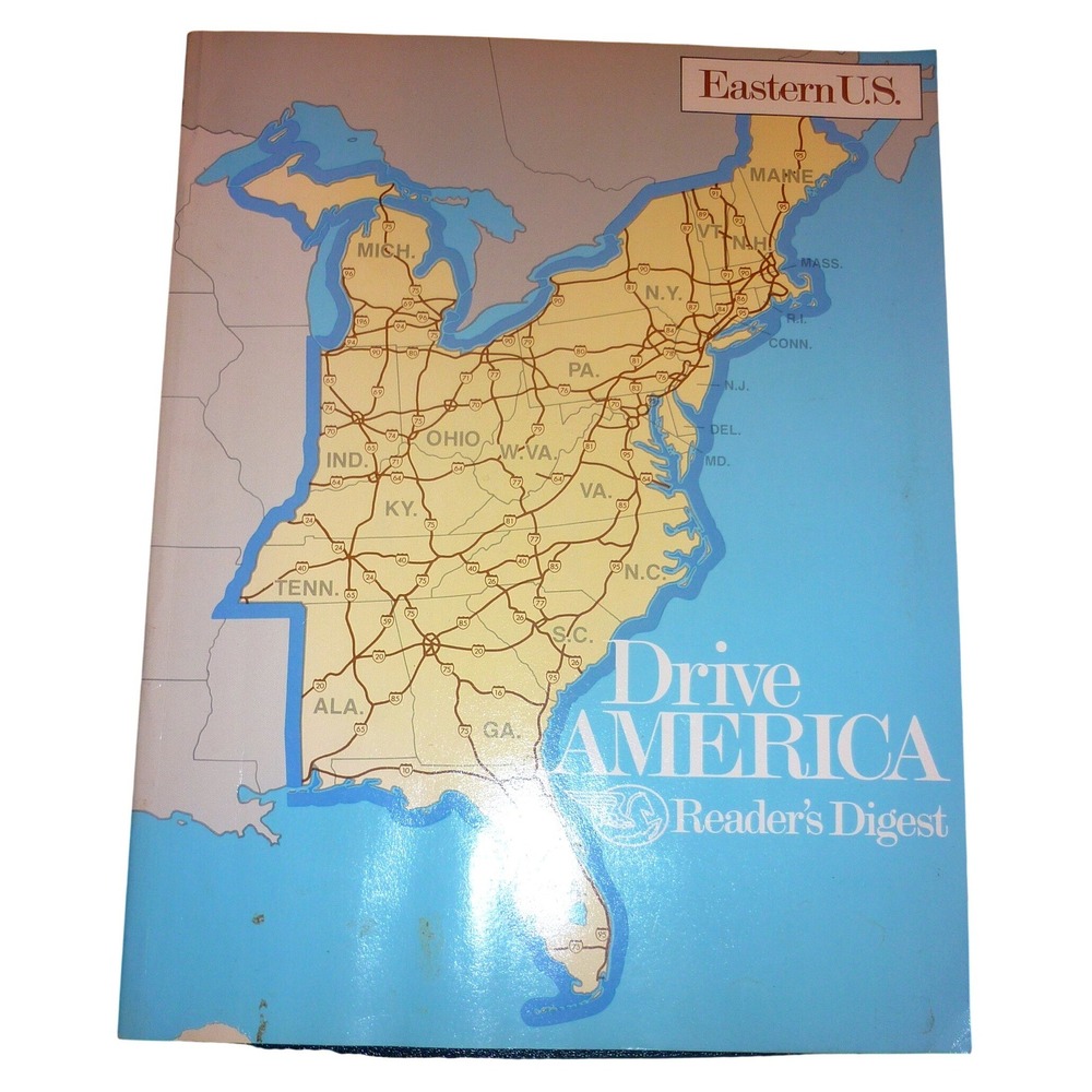 Vintage 1981 Reader's Digest Drive America Eastern US Road Atlas Map